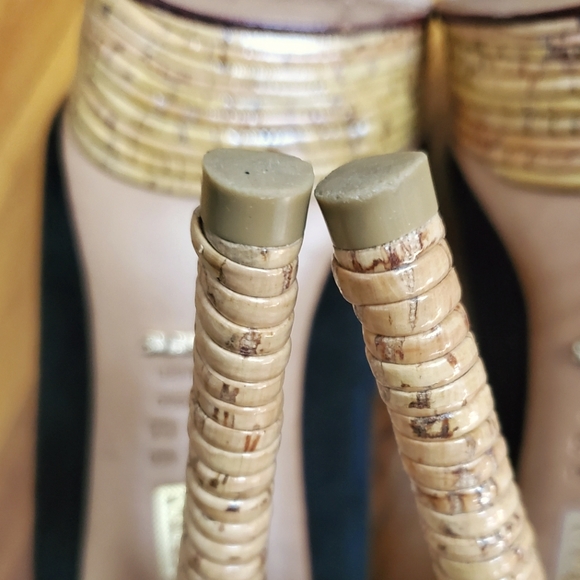 SCHUTZ Charlotte Suede Peep Toe Platform Pump, 40 - Picture 6 of 12